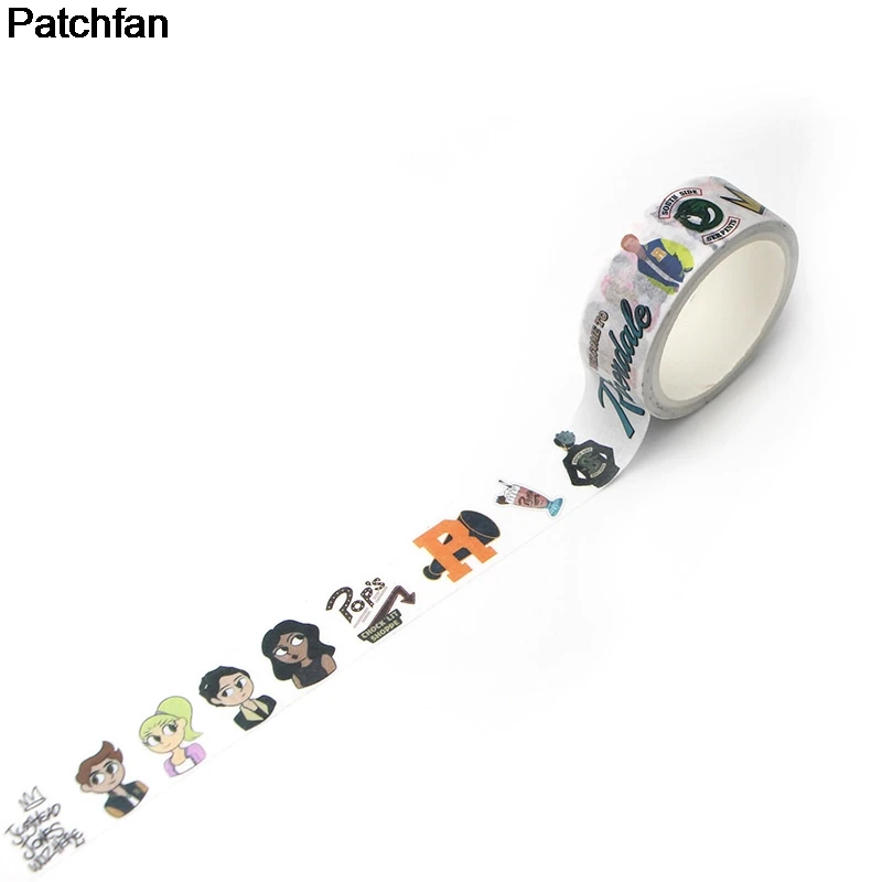 

Patchfan Riverdale fans funny DIY Scrapbooking Sticky Adhesive washi Paper Masking Tape Printed Patterns stickers decals A1958