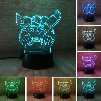 

Hot Lamparade Flying Justice league Superman 3D Figure Man 7 Colorful Changing Night Light LED Bedside Child Baby Sleeping Gifts
