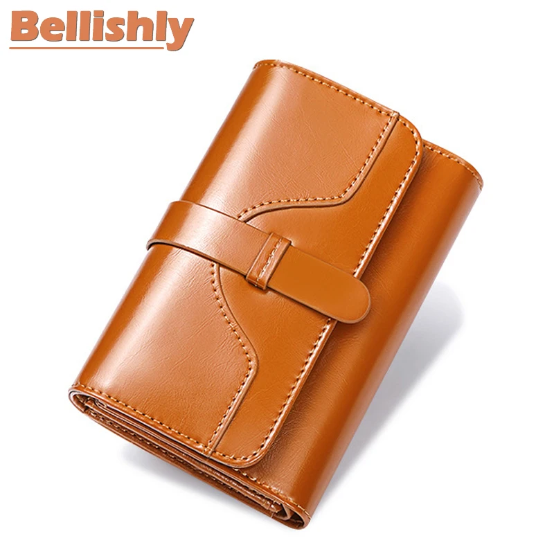 

Bellishly brand wallet women vallet Money bag vintga Long dompet Card holder Female Luxury Photo holder elegant leather purse