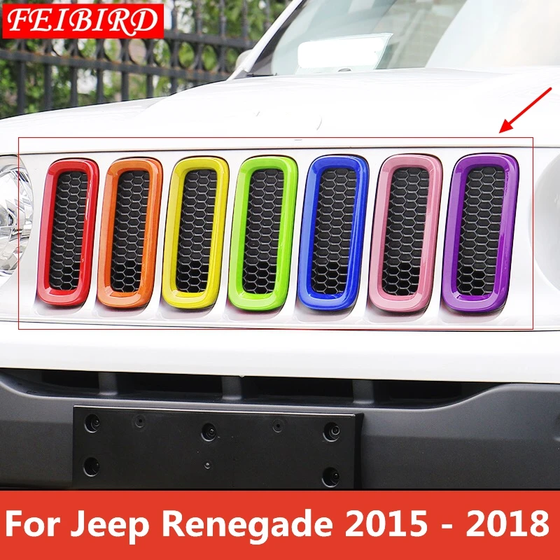 Для Jeep Renegade 2015 2016 2017 2018 ABS передняя головка Центральная решетка радиатора гриль
