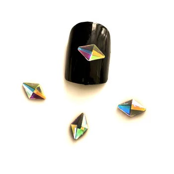 

YANRUO 36pcs AB Crystal flat back Non Hot Fix Admirable Quality Rhinestone Design Nail Decorations DIY 3D For Nail Art Diamond