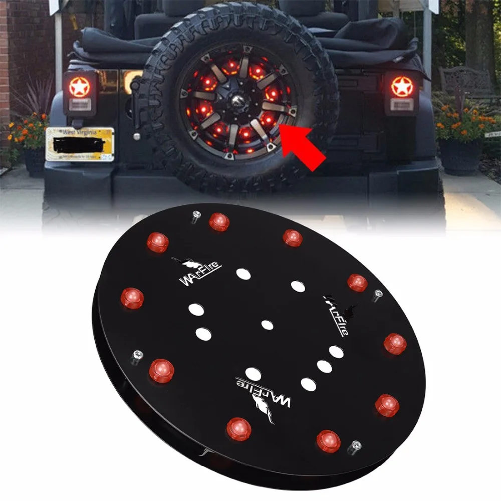 

Suparee New LED 12V Tail Light LED Brake Tail Lights Third Brake Light For Jeep Wrangler JK 07-15 Spare tire Lights