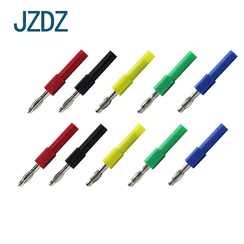 

JZDZ J.20012 High quality full copper nickel plated banana plug, 4mm banana plug to 2mm safety jack