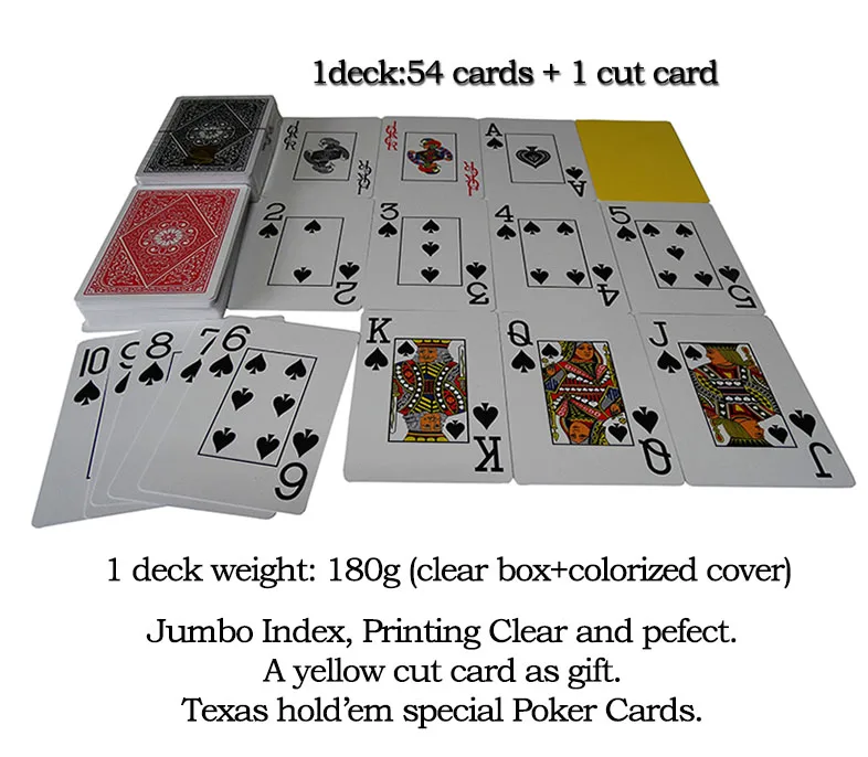 2 шт./лот GYT Poker Card, пластиковая игральная карта, моющаяся двухсторонняя кукольная полировка, размер Poke 2,48x3,46 дюймов, качество казино
