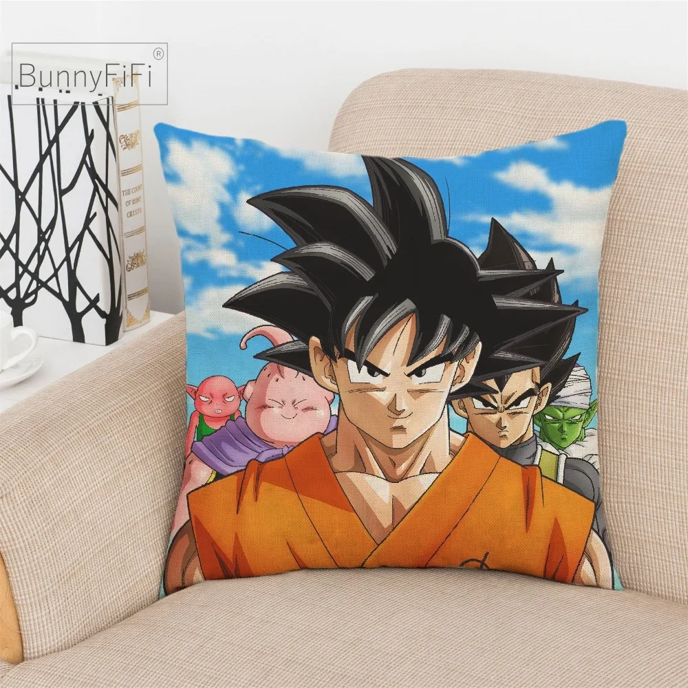 Dragon Ball Z Super Saiyan Аниме Dakimakura хлопковая декоративная подушка, лен Чехол 45x45 см для дивана наволочка для подушки стула домашний декор