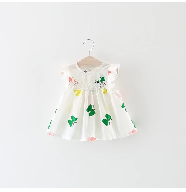 Платье для маленьких девочек для новорожденных летние Вышивка цветок От 0 до 2 лет хлопковое платье для новорожденных для дня рождения partydress - Цвет: Зеленый