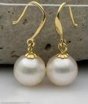 

>>>>noble jewelry 2 sets of white natural AAA 9-10mm stud pearl earrings 14K/20 YELLOW GOLD