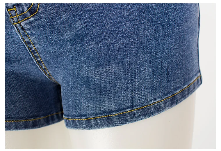 Большие размеры стрейч обжимные джинсовые шорты для женщин с Бандаж с высокой талией бедра обтягивающие летние эластичные джинсовые шорты