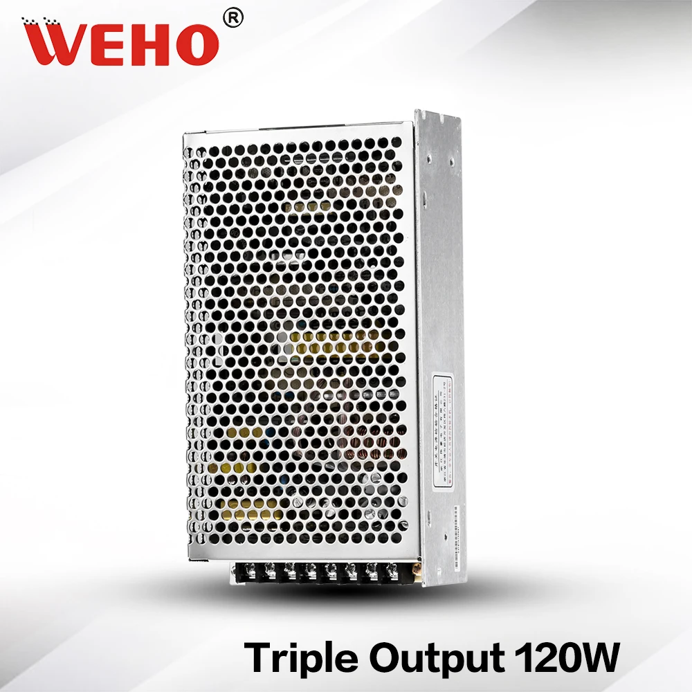 

(T-120A) Hot sale 5V 12V -5V Triple output switching power supply 120W