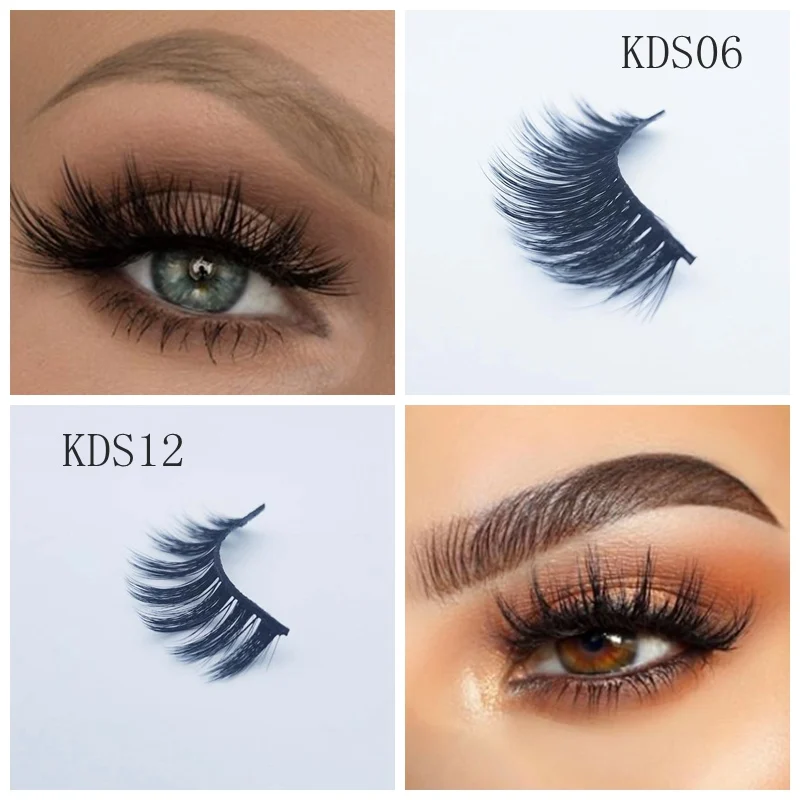 

Buzzme KDS style 1 pair silk lashes 3D faux mink lashes natural long eyelashes