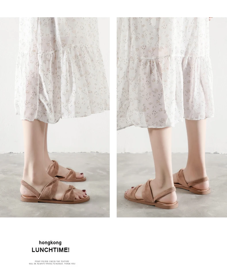 Woman Sandals Women Shoes Flat Sandals With Suede Upper GT3819-5