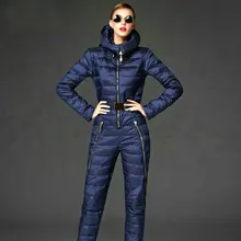 Super fashion! 2016 skinny winter jacket women parka duck down coat hooded skisuit rompers womens jumpsuit doudoune femme coats