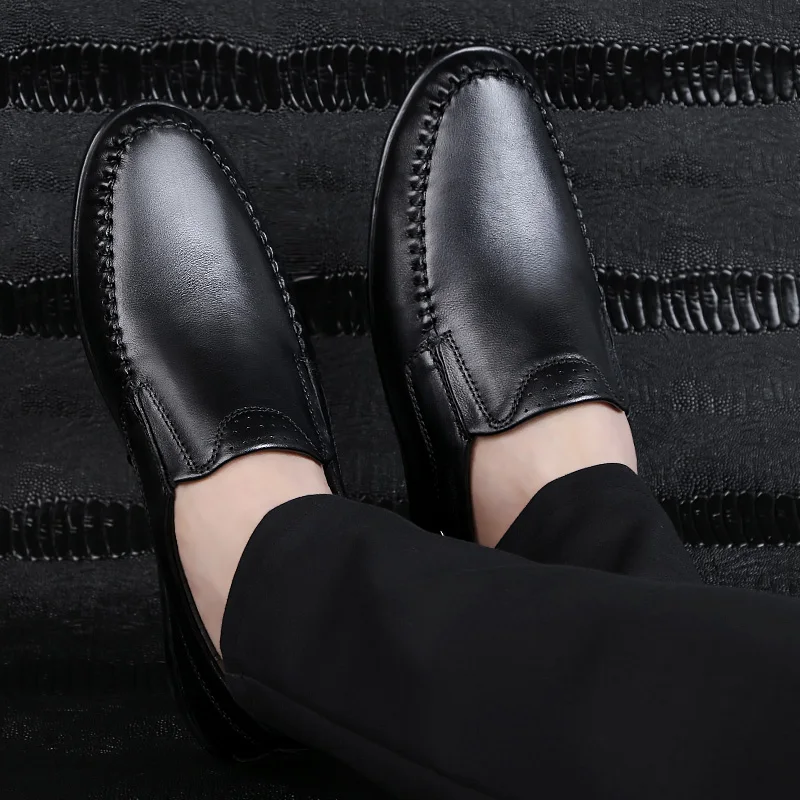 Couro Northmarch De Conforto Homens Sapatos Flats Macio Genuínos Calzado Condução Para Elegante Mocassins Sapatas Dos Hombre Preto x4CwnIY