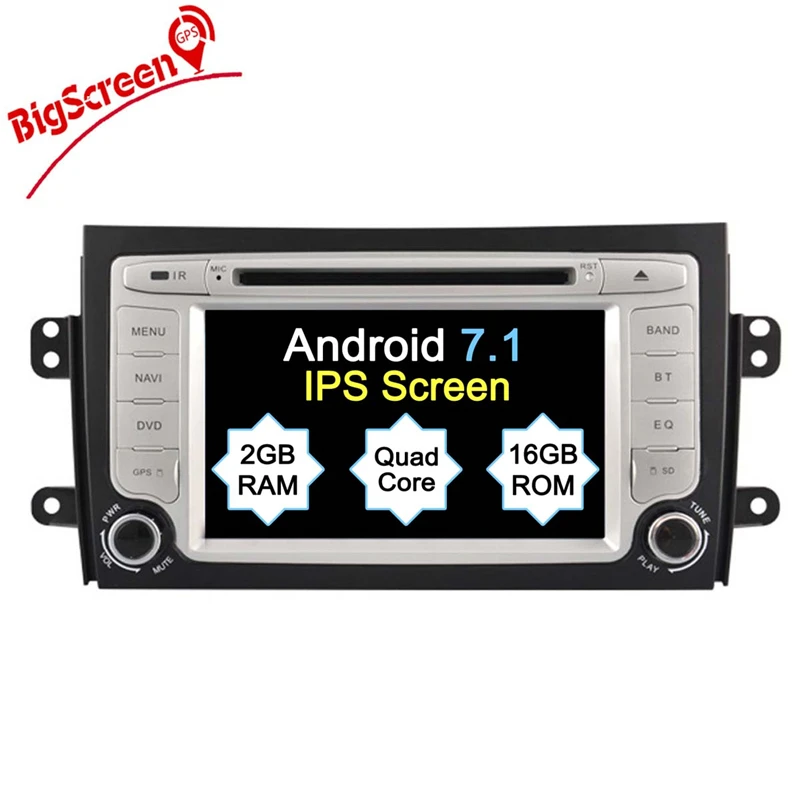 Perfect The Newest Android 7.1 Quad Core Car CD DVD Player GPS Navigation For SUZUKI SX4 2006-2012  Multimedia Monitor  Stereo 1