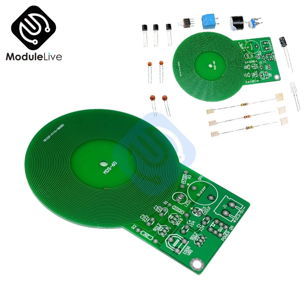 

DIY Kit Metal Detector Kit DC 3V-5V 60mm Non-contact Sensor Board Module Electronic Part Metal Detector Electronic Kits