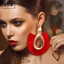 BFH модные богемные серьги с большими кисточками массивные большие серьги ручной работы Подвесные серьги с кисточкой для женщин Za ювелирные изделия