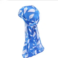 Новые печатные ленты шелковистые дураг Skullies Beanies весна осень бренд длинный хвост тюрбан пираты шляпа для женщин мужчин модные шапки