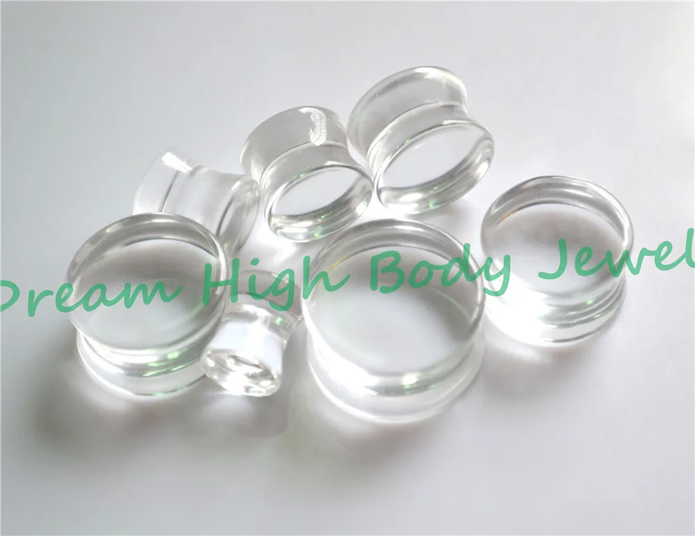 Transparent Ear Plugs Clear Flesh Tunnel Ear Expander Ear Piercing Rings Hot Sale Acrylic Popular Body Piercing
