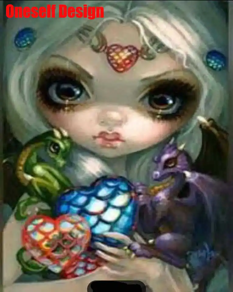 Большая Алмазная картина мультяшная Алмазная мозаика для девочек распродажа 5D алмазная вышивка Волшебная Девушка Стразы Алмазная мозаика - Цвет: N1025