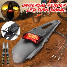Universal For Fender Motorcycle Rear Light LED Break Tail/Turn Signal Light For Fender Trial Bike Motorbike Taillights Stop Lamp