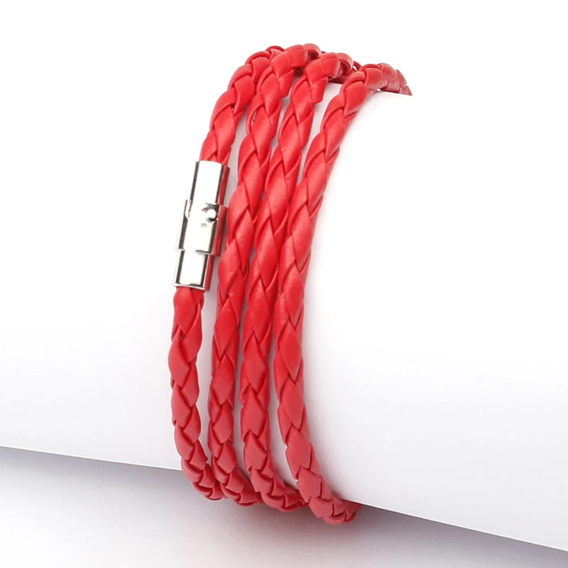 NIUYITID Magnetic Buckle Bracelet For Men Accessories Hand Knitted Braided PU Leather Rope Braclets Male Jewelry armband mannen  (13)