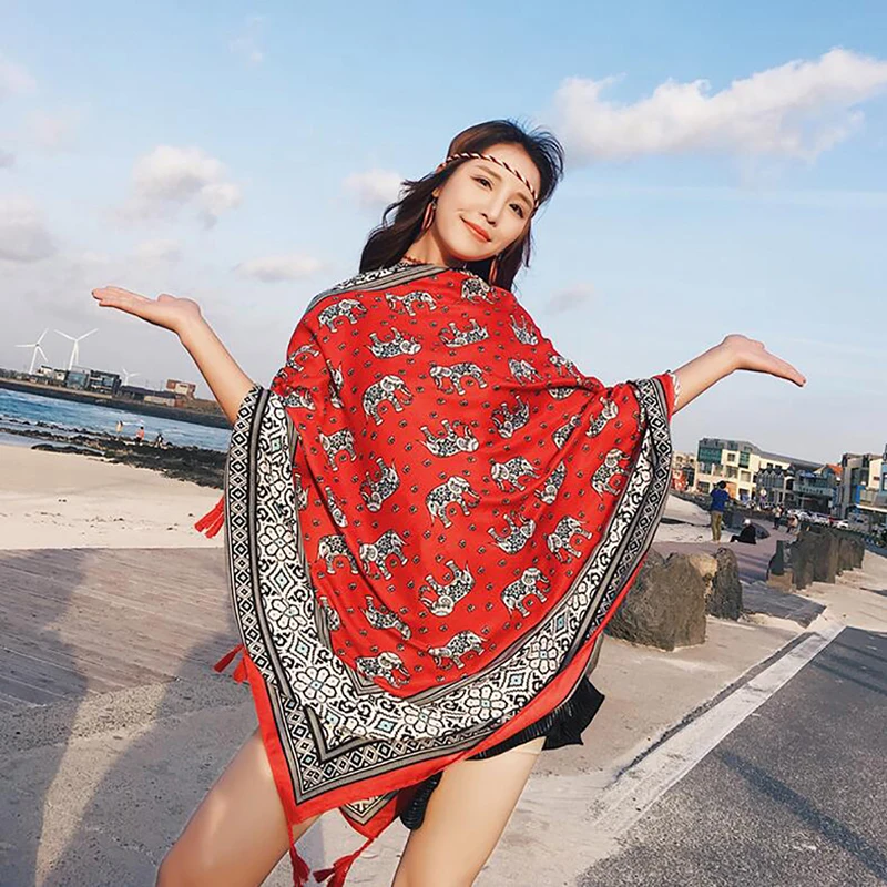 New Women Scarfs For Ladies Scarves Women Spring And Autumn Sunscreen Shawls Summer Long Scarf Seaside Holiday Beach Towel