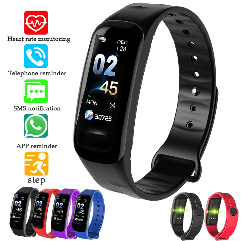 

BANGWEI Men Smart Watch Waterproof Fitness Bluetooth Smart Digital Watch Heart Rate Monitoring Pedometer Tracker Smart Wristatch