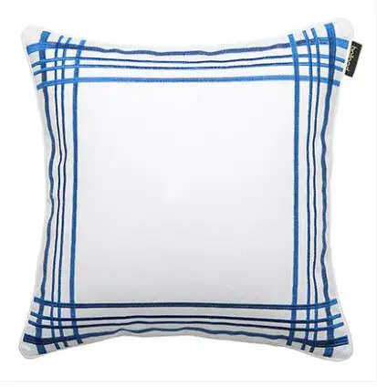 

Cotton striped geometric embroidery model room pillowcase Sofa hug pillowcase