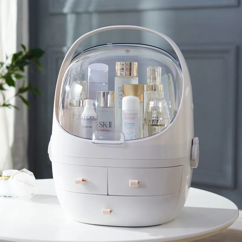 

Cute Plastic Cosmetic Drawer Makeup Organizer Makeup Storage Box Container Nail Casket Holder Desktop Sundry Storage Case