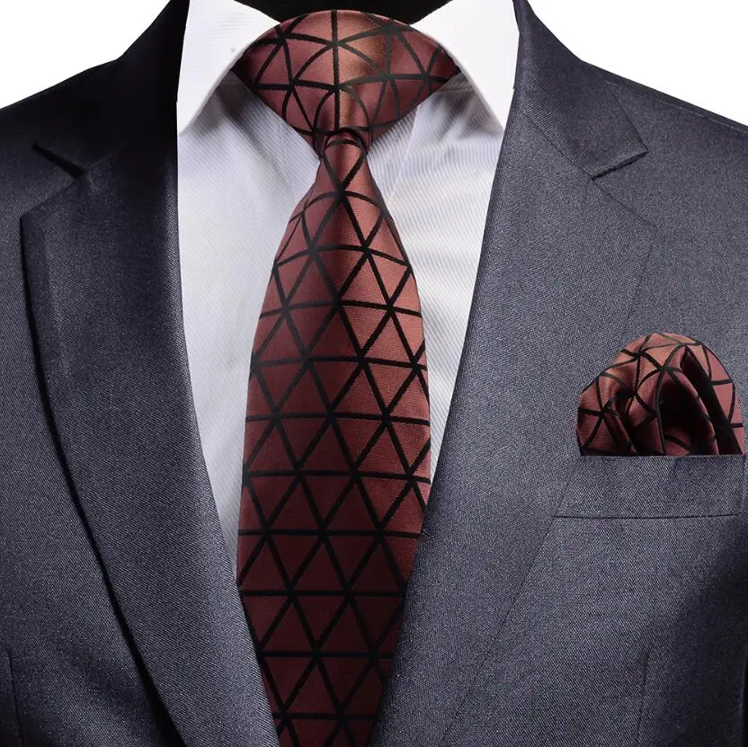 GUSLESON, дизайн, шелковый галстук, однотонный, серебристый, черный, на шею, галстук, треугольный, с рисунком, в клетку, галстук и карман, квадратный, вечерние, для свадьбы - Цвет: 06