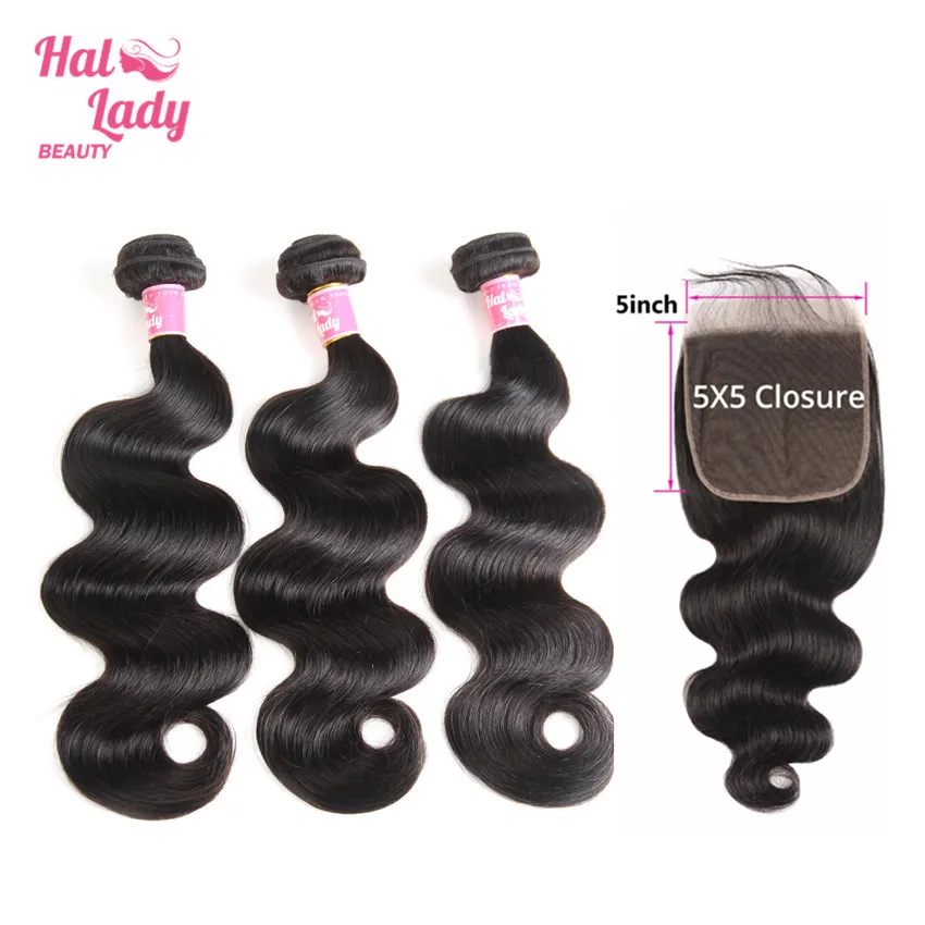 body wave and closure (5X5)