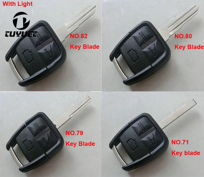 5PCS 3 Buttons remote key shell for Opel Zafira Omega Vectra with light position replacement Key Blanks Case