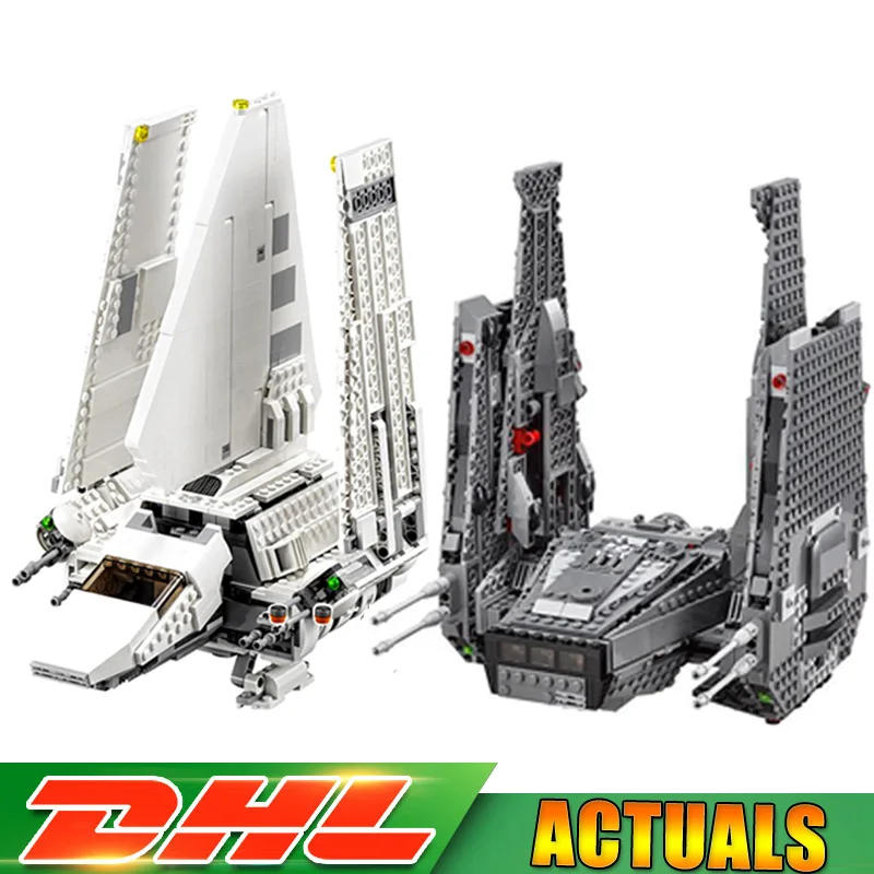 

LEPIN 05006 Star War Kylo Ren Command Shuttle +05057 Imperial Shuttle Tydirium Building Blocks Compatible LegoINGlys 75104 75094