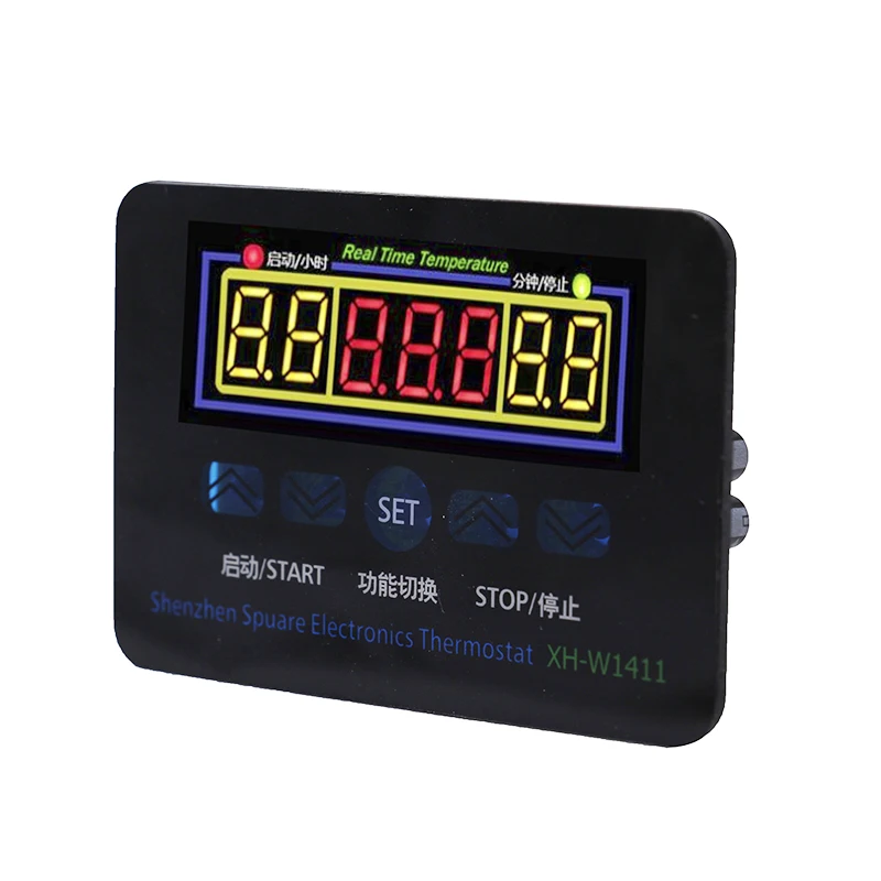 

W1411 multifunction temperature control switch DC12V Digital Thermostat Temperature Controller three windows display -19-99C 40%