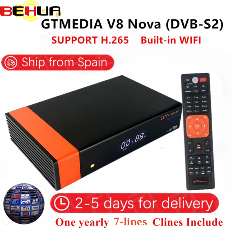Спутниковый ресивер Freesat V8 NOVA V9 super DVB S2 поддержка H.265 Europe cline Full HD 1080P декодер