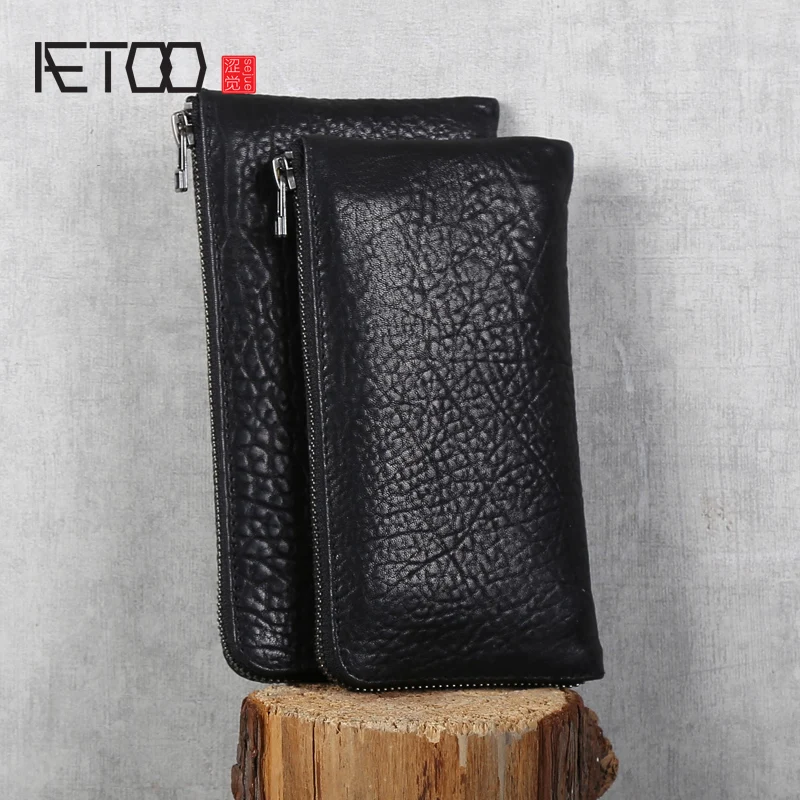

BJYL Sheep leather wallet male and female general leather wallet