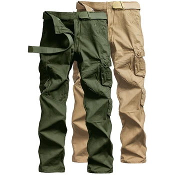 

Military Cargo Pants Men 2019 Men Clothing High Quality Straight tactical pants Cotton Men's Pants trousers No Belt