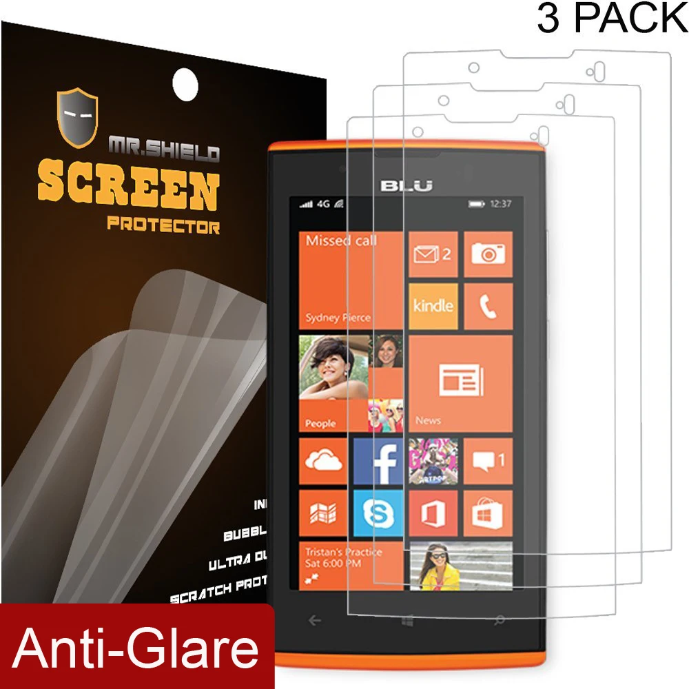 Mr Shield [3 Pack] Anti Glare [Matte] Screen Protector for BLU Win JR