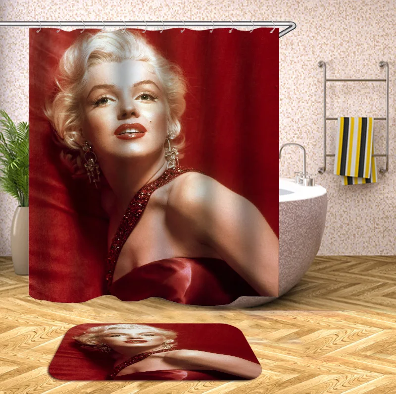 Экологичные Водонепроницаемый Ванная комната характер душ Шторы полиэфирной ткани Ванная комната Шторы моющиеся Ванна декора душ Шторы s