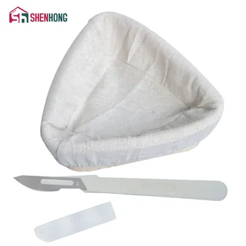 

SHENHONG 1 Set Dough Rattan Basket and Knife Dough Banneton Brotform Bread Proofing Proving Fermentation Country Baskets