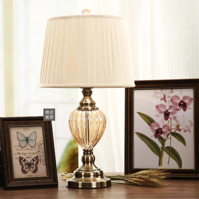 glass bedside table lamps crystal vintage desk lamp american antique wrought iron glass crystal bedside table lamps bedroom living room glass bedside table lamps crystal vintage desk lamp american antique wrought iron glass crystal bedside table lamps bedroom living room