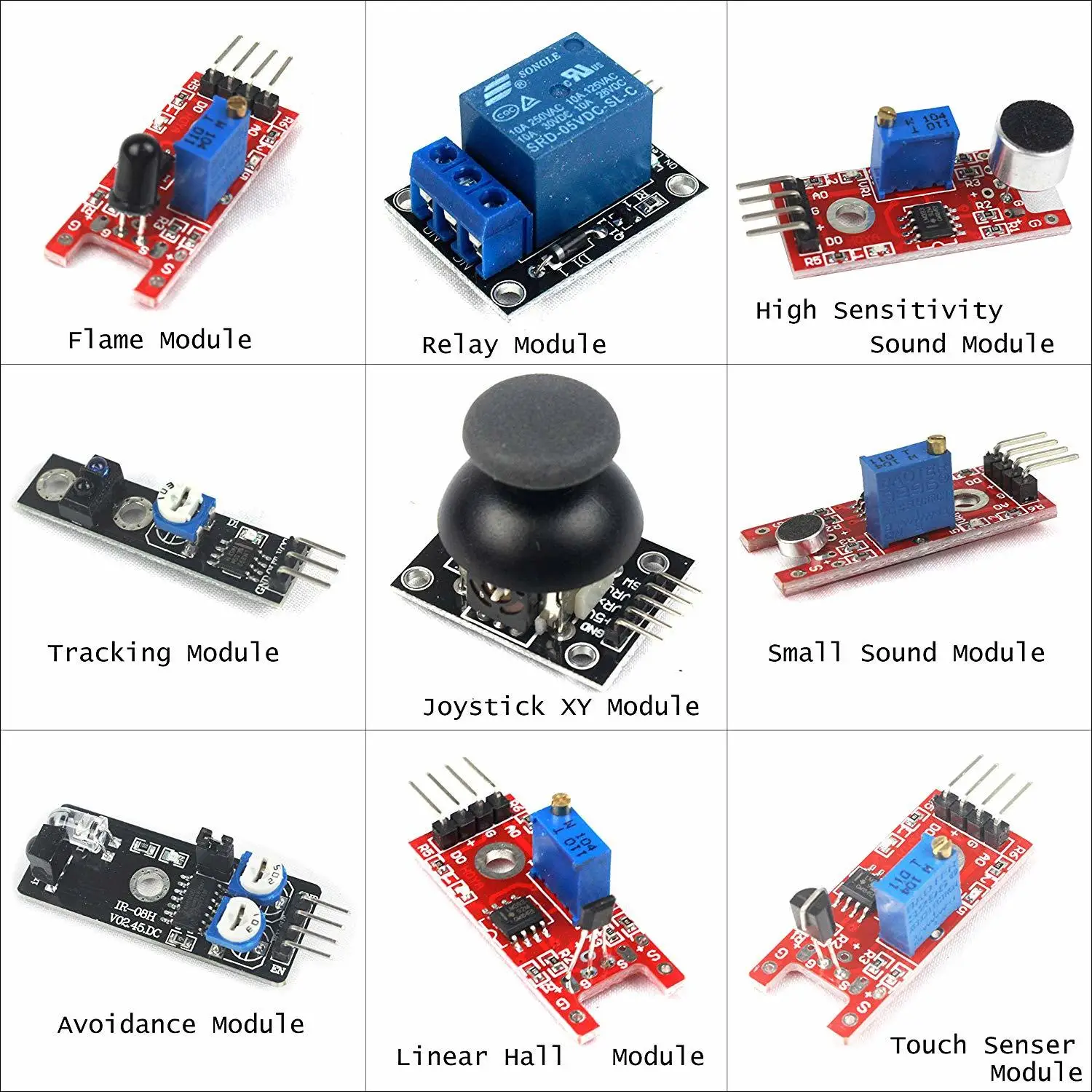 Наборы модулей датчиков 37 в 1 Пластиковый Ящик Для Arduino Uno R3 Mega2560 Mega328 Nano Raspberry Pi 3 2 (в
