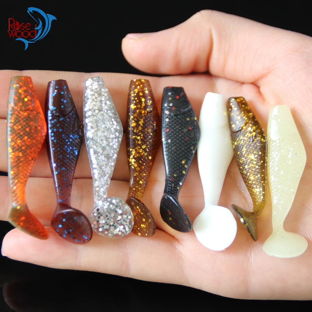

New Hot 12pcs/Lot Soft Lure Shad With Paddle Tail 5cm/1.6g Soft Baits Plastic Worms Grub Carp Fishing Lures For Lake Fishing