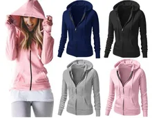 S-2XL spring autumn long sleeve hooded blouse tops zipper slim casual leisure jaket blouse tops цена S-2XL spring autumn long sleeve hooded blouse tops zipper slim casual leisure jaket blouse tops цены онлайн