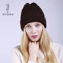 RITOPER зимняя Новинка плюс бархатная конопляная вязаная шапка с узором шапка с завивкой этикетка борода Вязаная Шерсть теплая мужская и женская Выходная шляпа