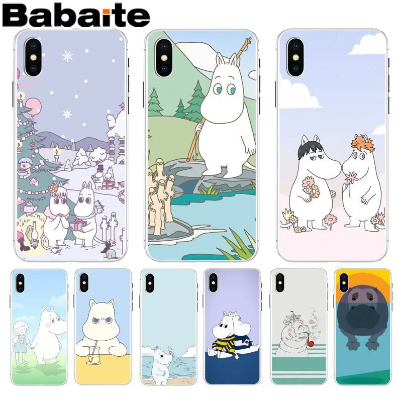 Hippo милый мультфильм животных защитный мобильный телефон чехол для iPhone 8 7 6 6S Plus X XS