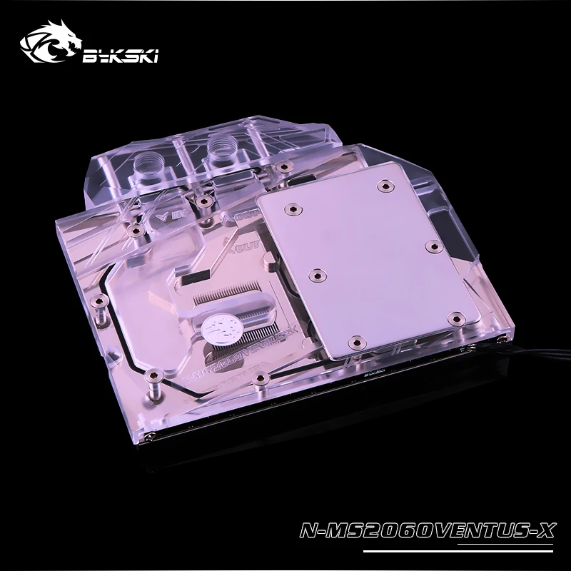 Best Price BYKSKI Water Block use for MSI GeForce RTX2060 VENTUS XS / Full Cover Graphics Card Radiator Copper Block / RGB Light AURA