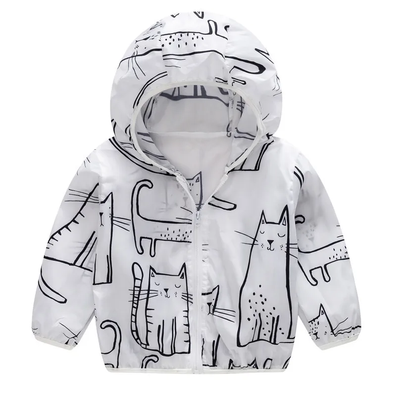 Summer Sun-Protection Children Clothing Anti-UV Breathable Boys Girls Thin Jackets Hooded Printed Baby Outfits For 2-7 Years Old Summer Sun-Protection Children Clothing Anti-UV Breathable Boys Girls Thin Jackets Hooded Printed Baby Outfits For 2-7 Years Old