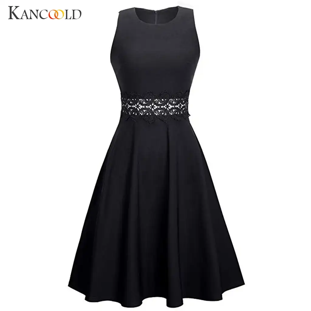 Kancoold Dress Women S Sleeveless Cocktail A Line Embroidery Party