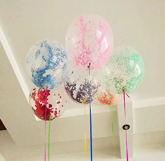 Прозрачные воздушные шары 5 шт. 1" Конфетти воздушные шары вечерние украшения для свадебной вечеринки детские товары для дня рождения воздушный шар игрушки